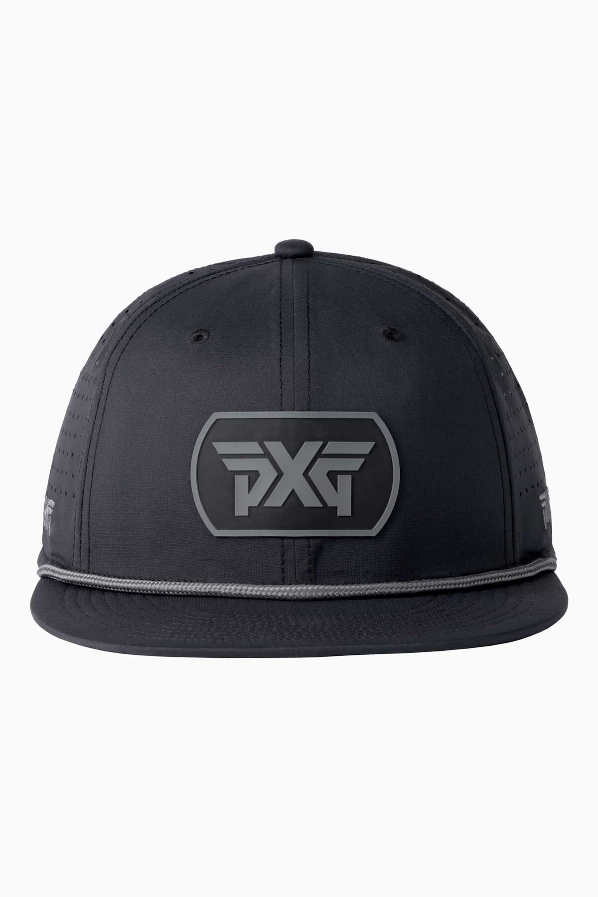 Men's Dog Tag 6-Panel High Crown Snapback Cap Black & Grey